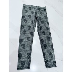 Terez Leggings Womens Large Black Skull Head Yoga Gym Workout Running Athleisure